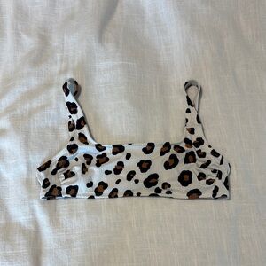 Leopard Print Bikini Top